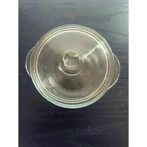 Clear Glass Etched Bowl with Lid